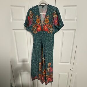 Anthropologie Tropical Print Cover Up Dress Blank London Tatiana Kaftan